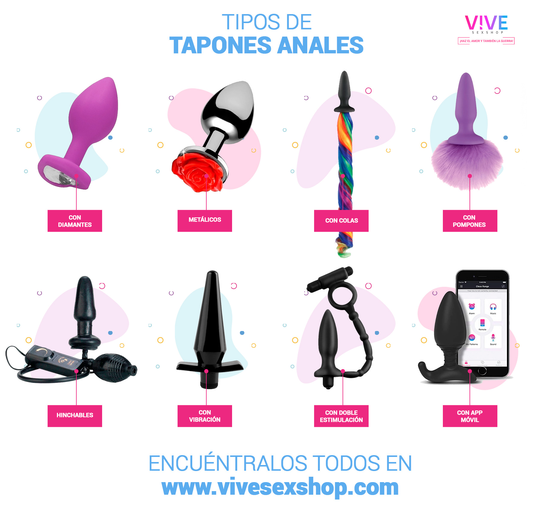 Tipos de tapones anales