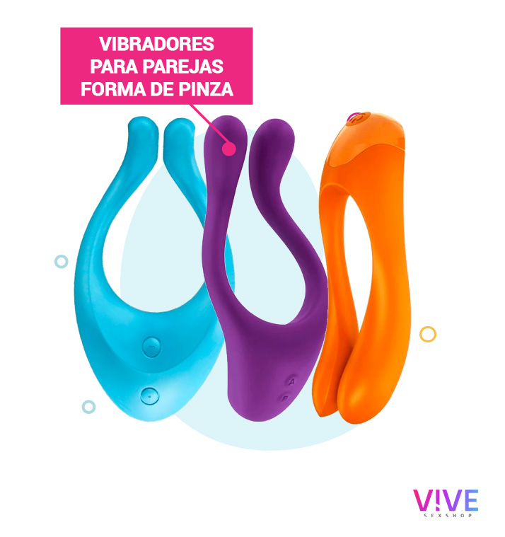 Vibradores en forma de pinza para parejas