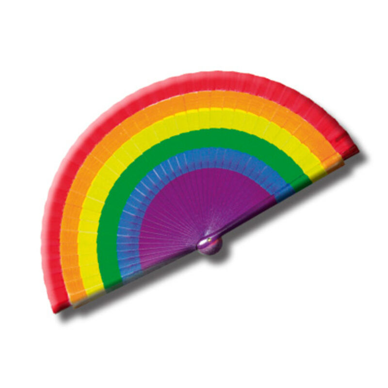 ABANICO MADERA BANDERA LGBT