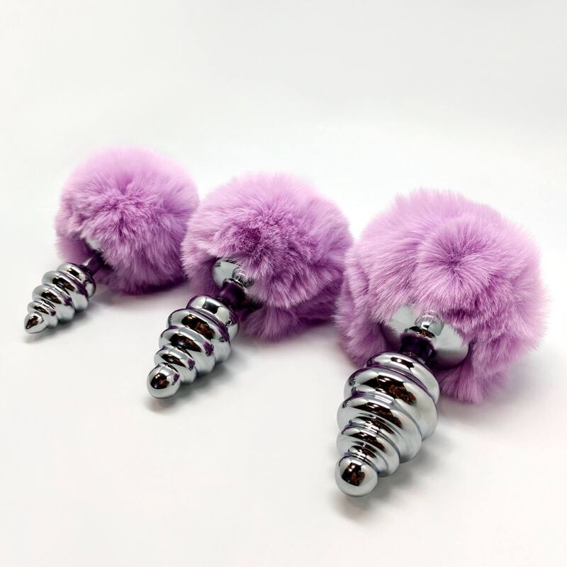 ESPIRAL METAL POMPON VIOLETA 3