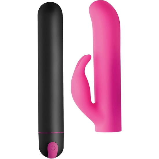 Étui en silicone Bullet XL Plus lapin - Rose