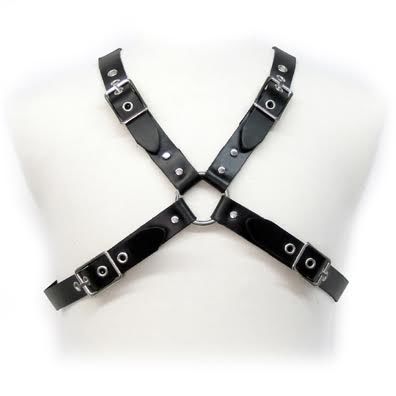 BLACK BUCKLE HARNESS FOR MEN