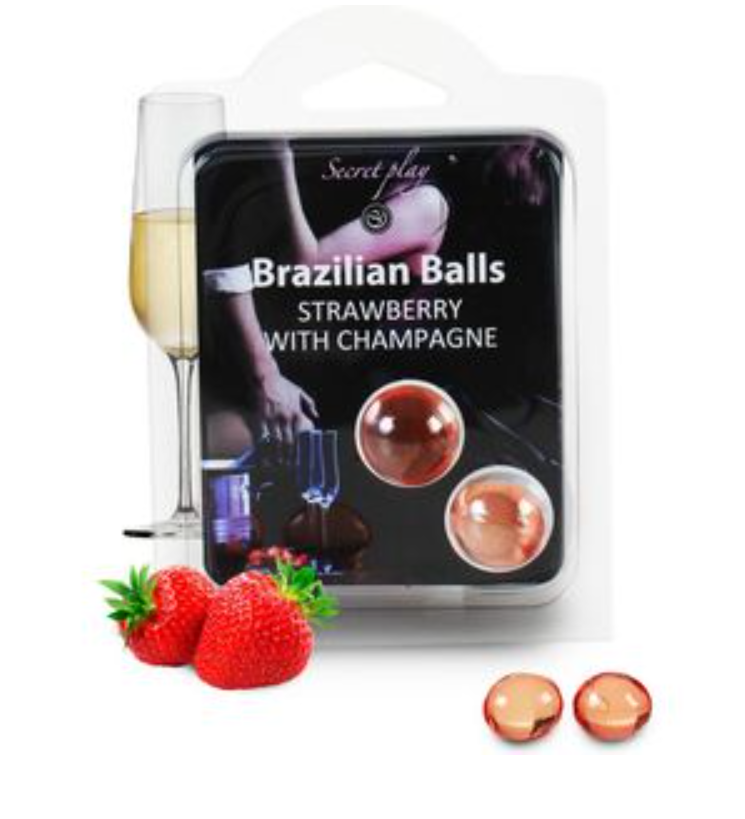 Set 2 boules brésiliennes aroma fraise cava