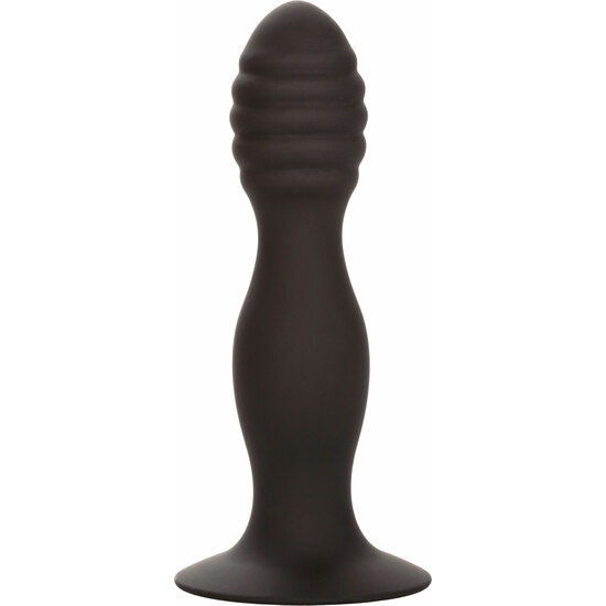 Calexotics - ribbed anal stud - plug anal - negro