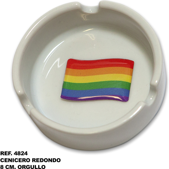 CENICERO REDONDO BANDERA LGBT  2