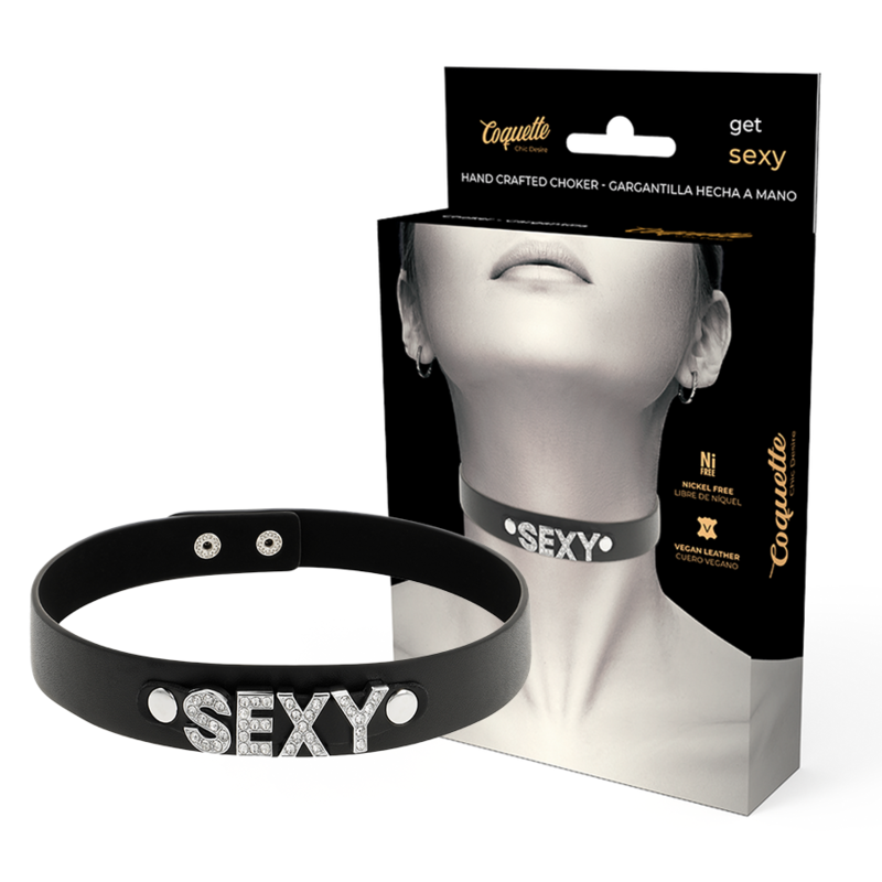 CHIC DESIRE - CHOKER CUERO VEGANO SEXY