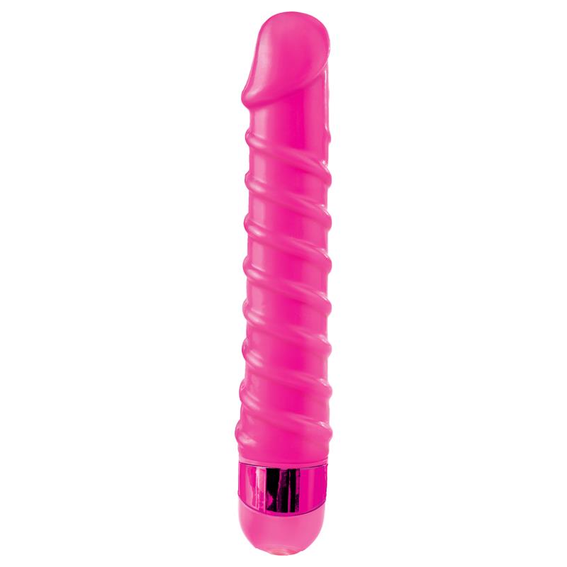 CLASSIX - MASAJEADOR VIBRADOR CANDY TWIRL 16.5 CM ROSA