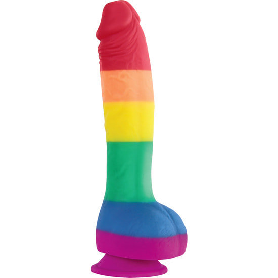 Edição de orgulho de cores penis silicone 19cm