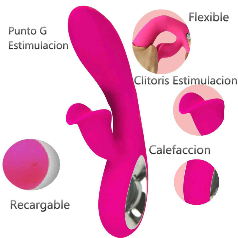 VIBRADOR DARO E ESTIMULADOR DE ANEL DE PUXAO FÚCSIA