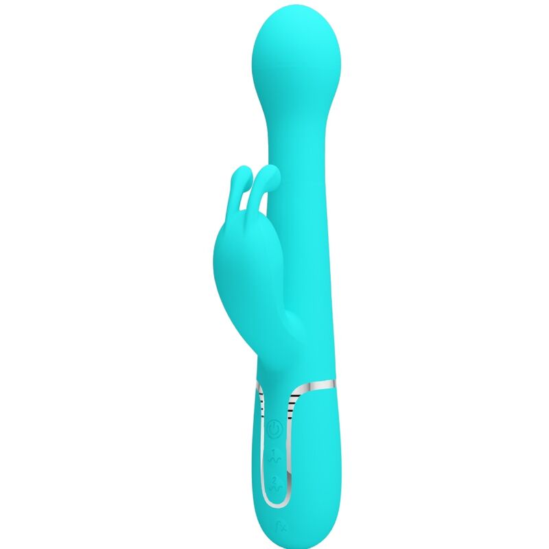 DEJON VIBRADOR RABBIT 3 EN 1 MULTIFUNCIÓN VERDE AGUA