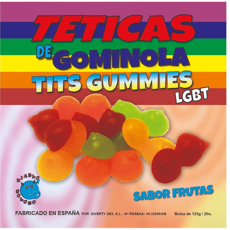 DIABLO GOLOSO - TETICAS DE GOMINOLA BRILLO SURTIDAS LGTB /es