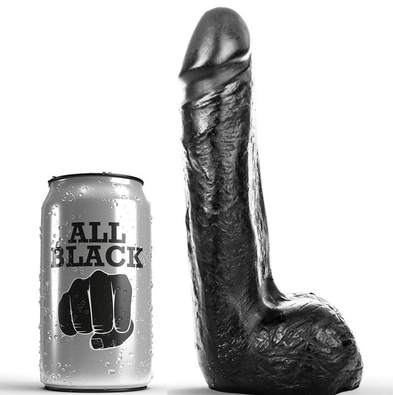 DILDO REALISTICO NEGRO SUAVE 20 CM