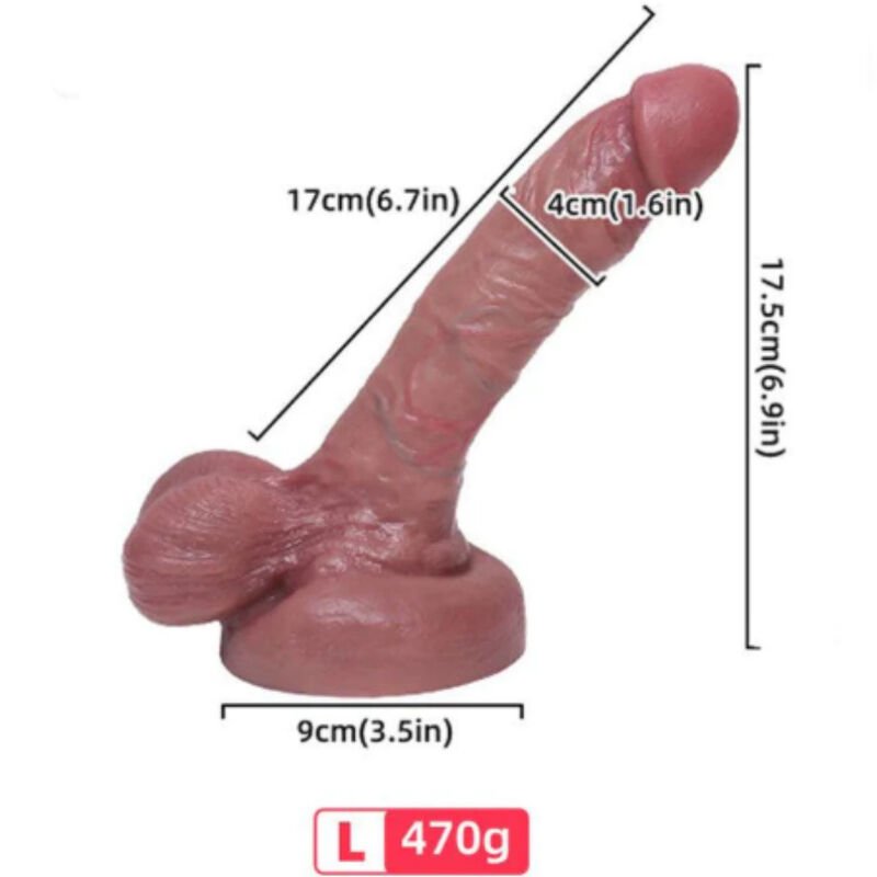 GODE RÉALISTE EN SILICONE LIQUIDE 17 CM