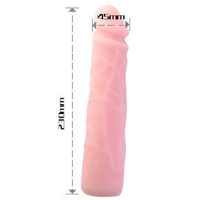 DILDO SILICONA TACTO PIEL REALISTICO 23 CM