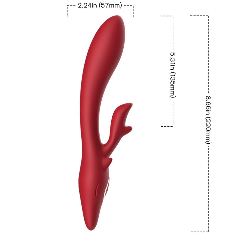 ELK VIBRADOR RABBIT CURVO RED 2