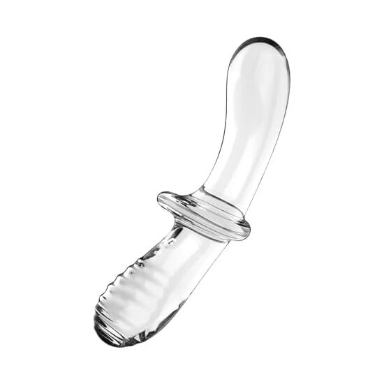 DILDO DE CRISTAL DUPLO TRANSPARENTE