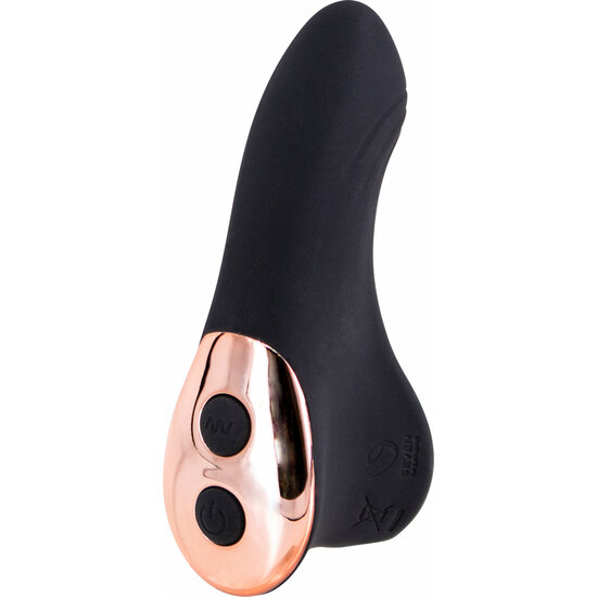 Finger flirt dedal vibrador recargable - negro