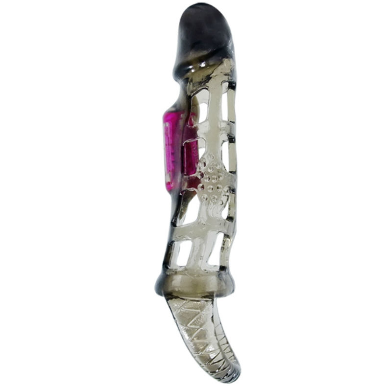 FUNDA EXTENSORA PENE CON VIBRACION Y STRAP 13.5 CM