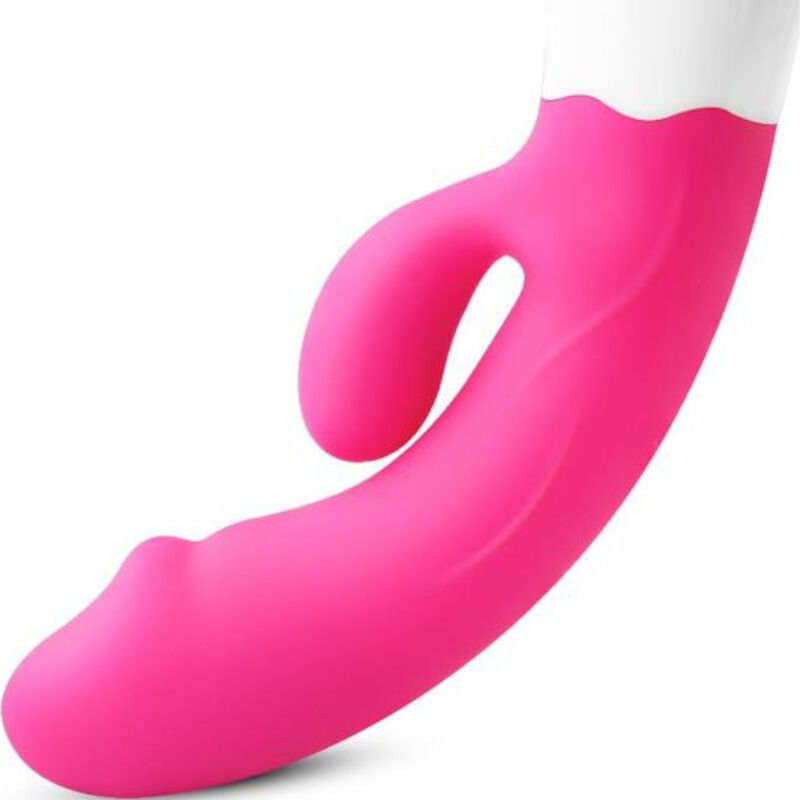 VIBRATORE HAPPY E STIMOLATORE FUCSIA RICARICABILE