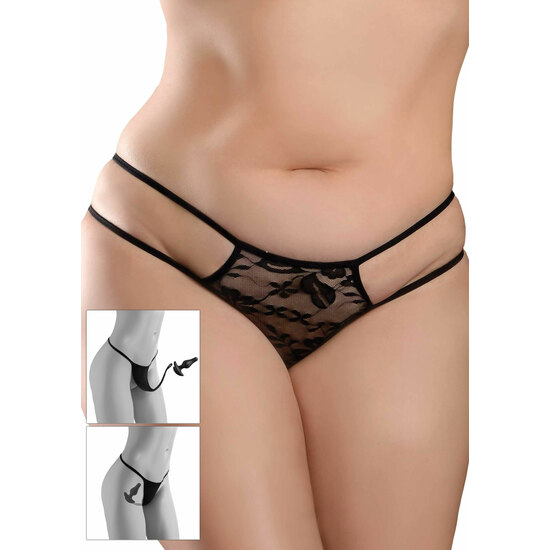 HOOK UP PANTIES - CROTCHLESS PLEASURE PEARLS XL-2XL