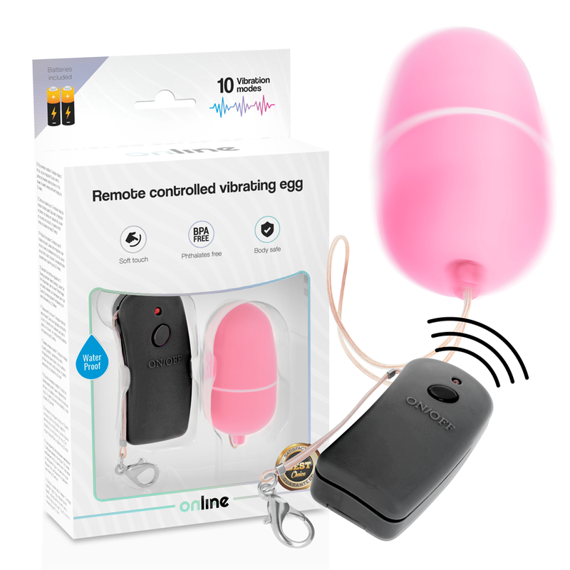 HUEVO VIBRADOR CON MANDO CONTROL REMOTO ROSA nº1