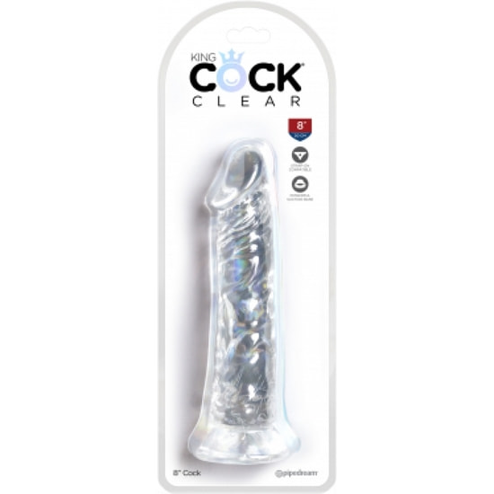 King Cock - gode réaliste, transparent -19,7 cm