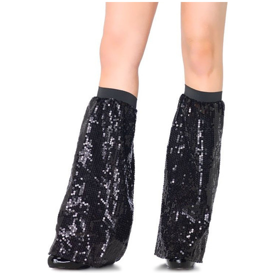 Scaldagambe leg avenue in paillettes nero