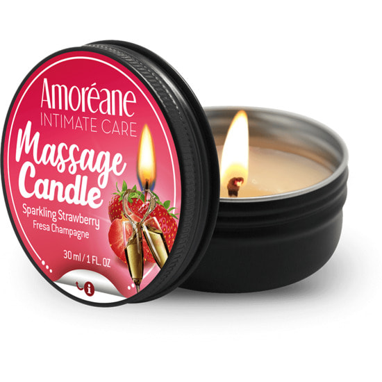 Massage candle sparkling strawberry