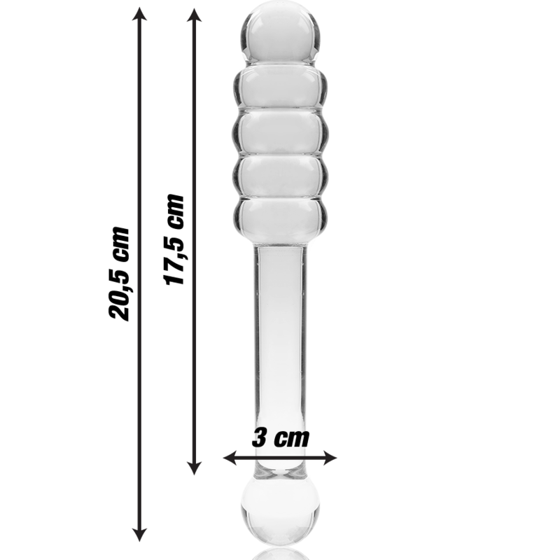 DILDO CRISTAL BOROSILICATO 20 9