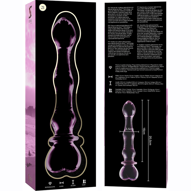 DILDO CRISTAL BOROSILICATO 21 12