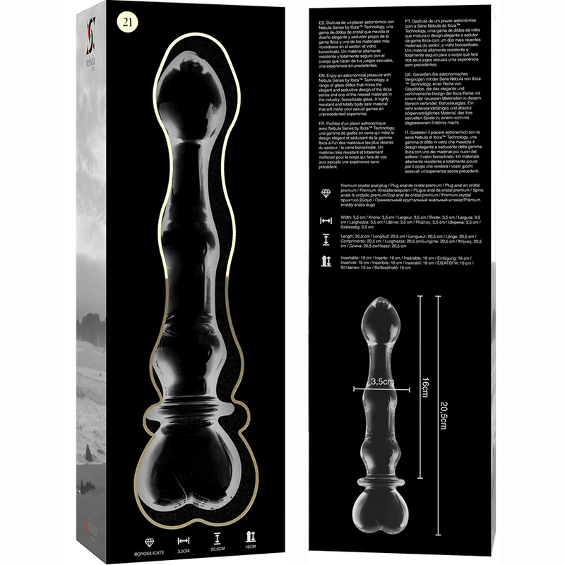 DILDO CRISTAL BOROSILICATO 21 11