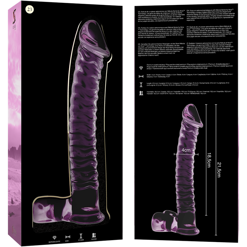 DILDO CRISTAL BOROSILICATO 23 12