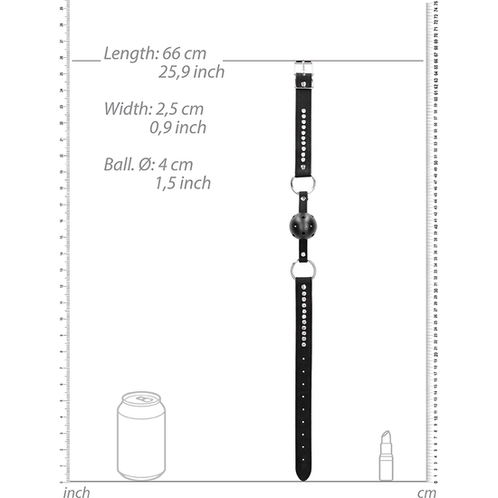 BREATHABLE BALL GAG BLACK 2