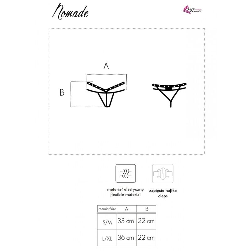 NOMADE TANGA CROTCHLESS NEGRO  14