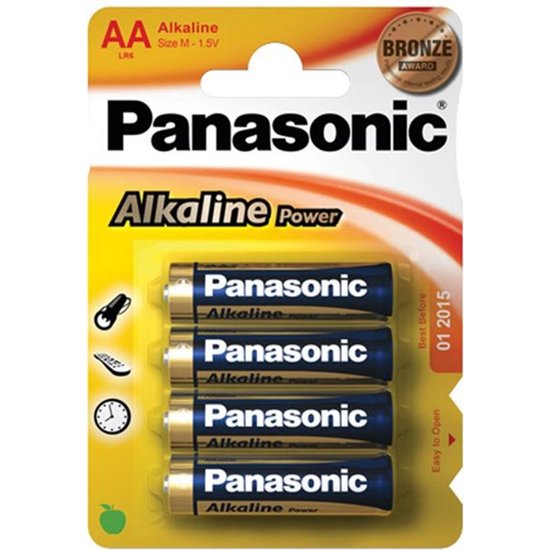 Pilas x4 alkalina panasonic aa-lr06