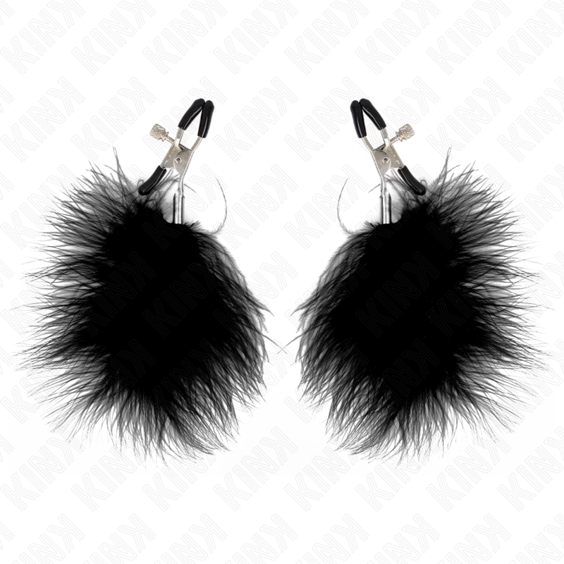 PINZAS PARA PEZONES CON PLUMA NEGRO 7 CM nº1