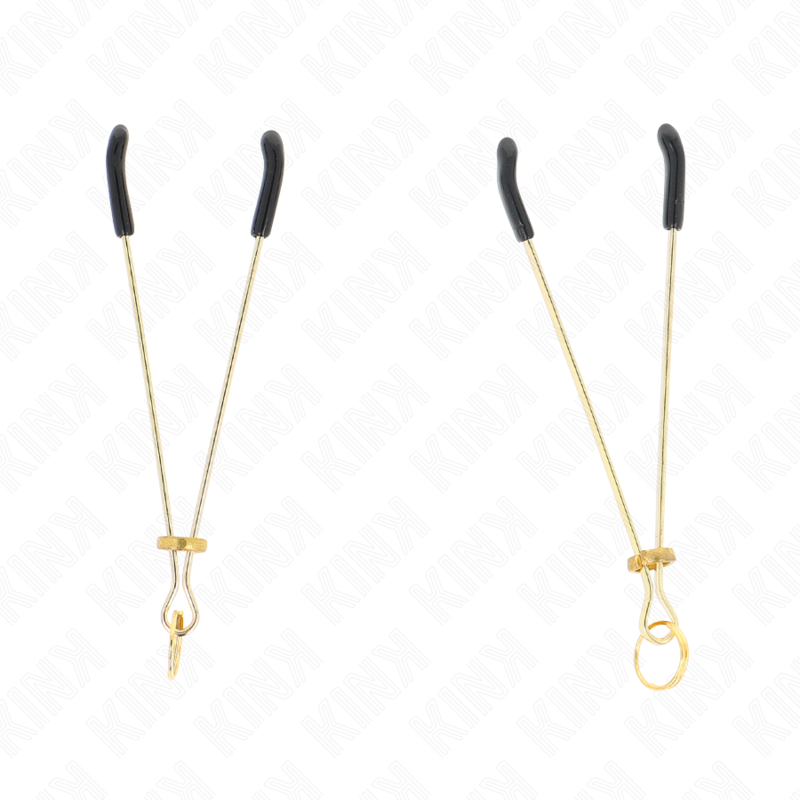 PINZAS PARA PEZONES FINA DORADO 7 CM