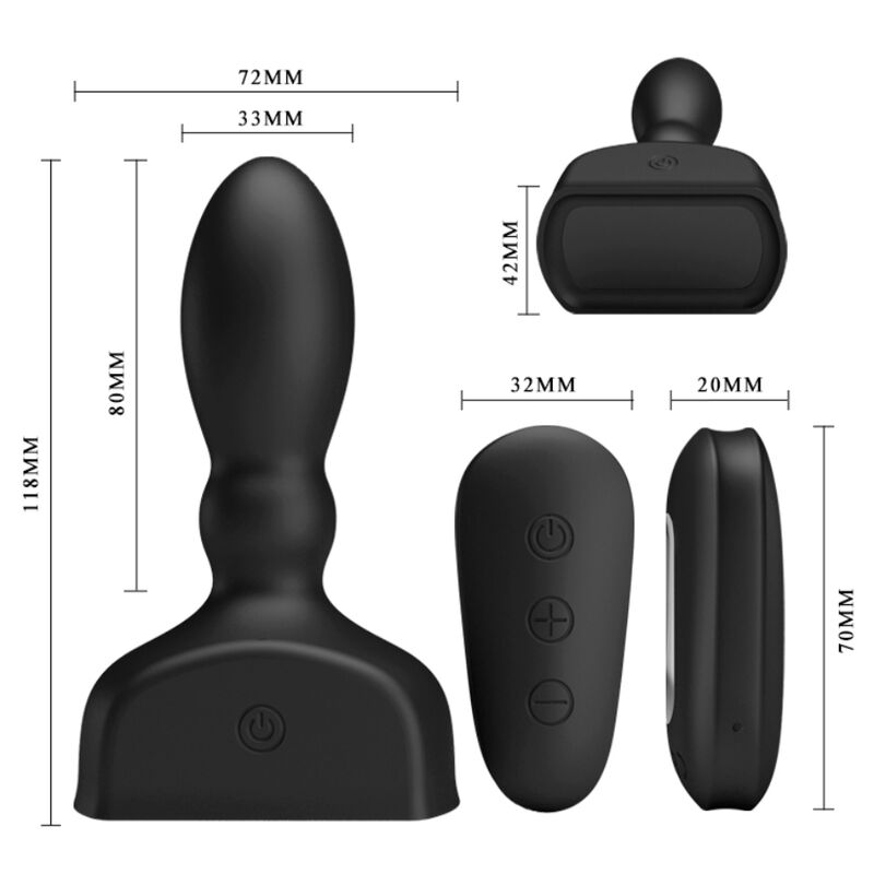 PLUG ANAL HINCHABLE NEGRO CONT 5