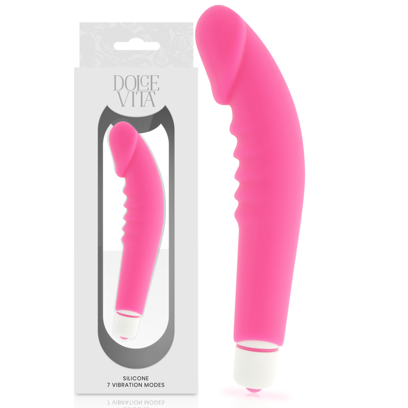 REALISTIC  PLEASURE VIBRADOR SILICONA ROSA