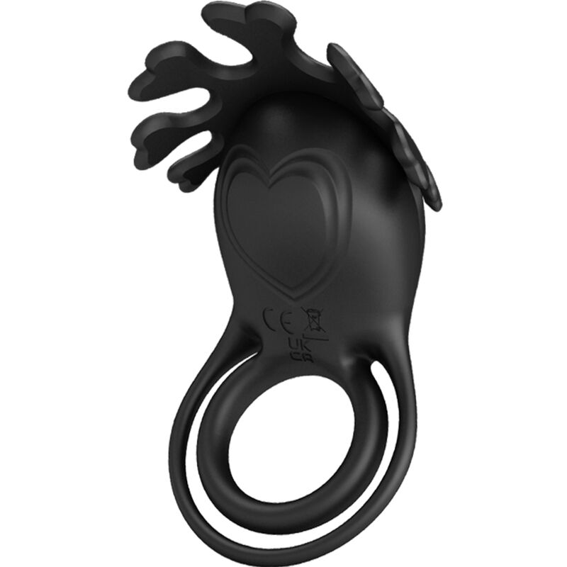 ANELLO VIBRATORE RUBEN 7 VIBRAZIONI IN SILICONE NERO