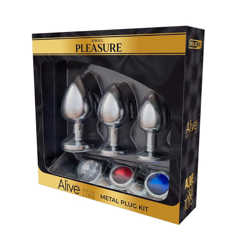 KIT PRAZER ANAL 3 PLUG METAL