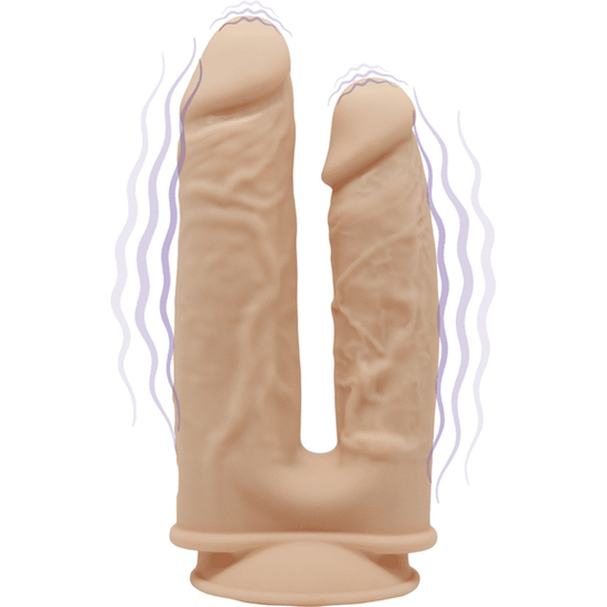 Silexd modelo 1 - pene doble con vibrador 19,5 cm y 17,5 cm