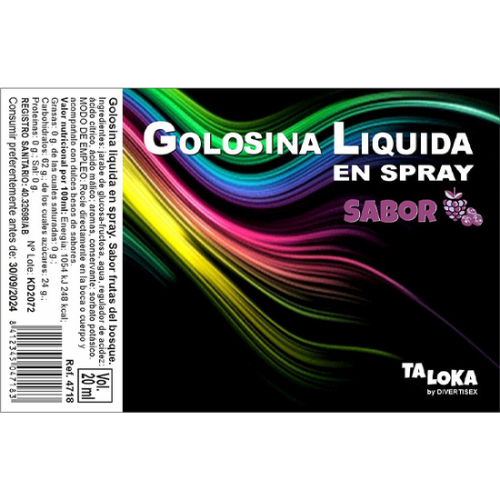 SPRAY GOLOSINA SABOR 3