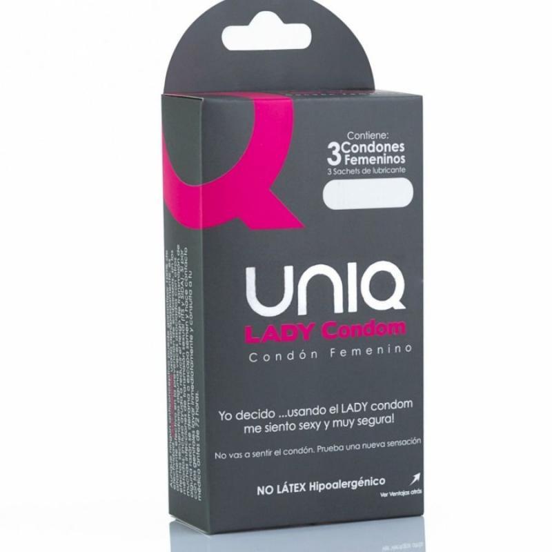 UNIQ - LADY CONDOM PRESERVATIVOS FEMENINOS CON LIGUERO SIN