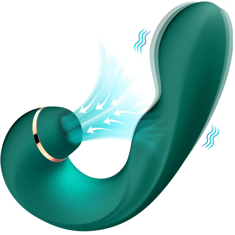 VIBRADOR E SUCKER FLEXÍVEL VERDE