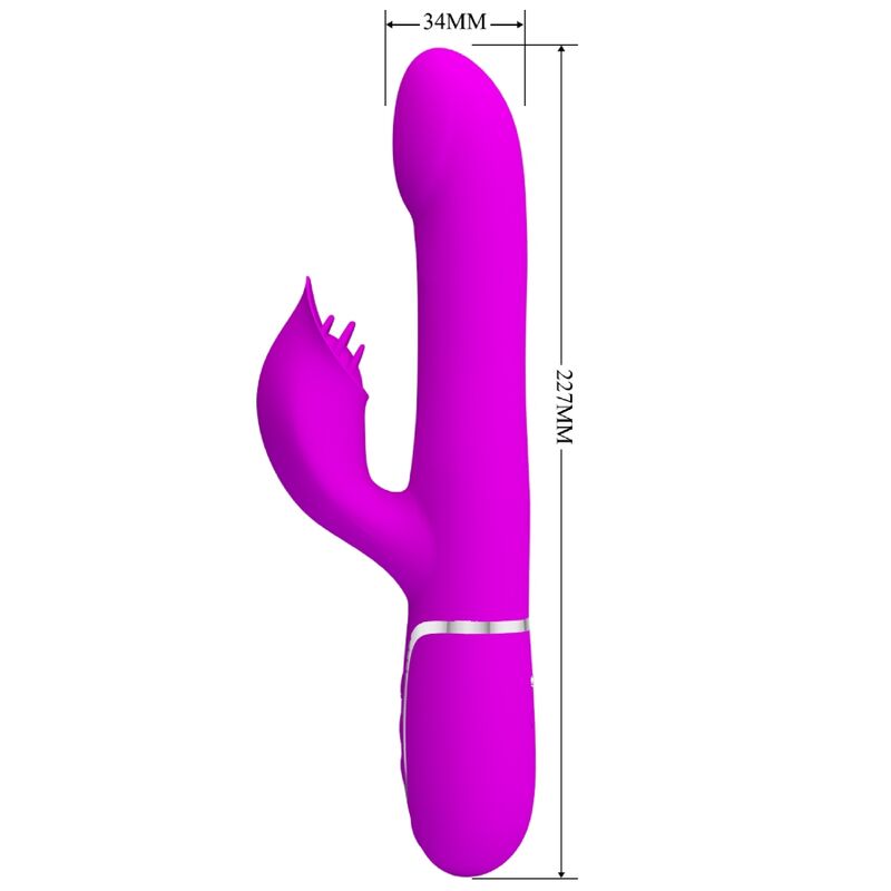 VIBRADOR RABBIT PERLAS VIOLETA 7