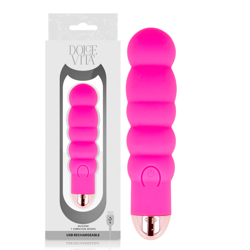 VIBRADOR RECARGABLE SIX ROSA 7 VELOCIDADES