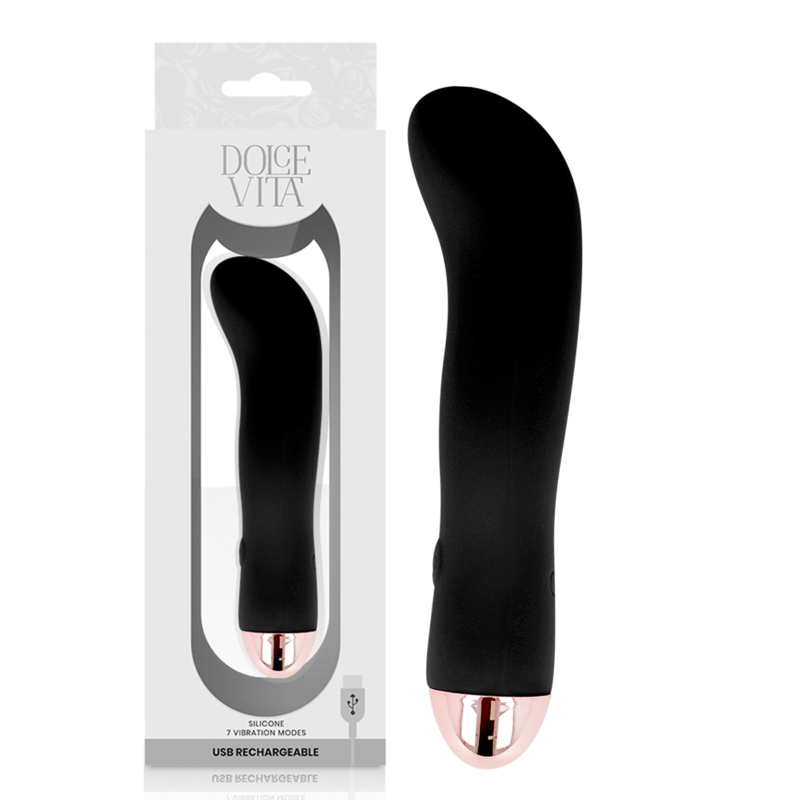 VIBRADOR RECARREGÁVEL DOIS PRETO 7 VELOCIDADE