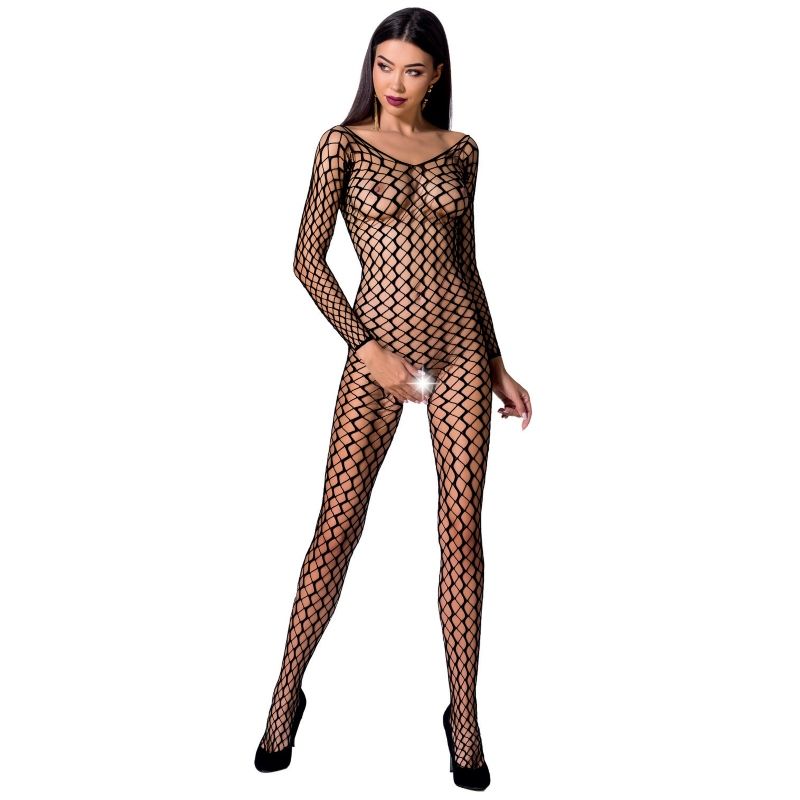 WOMAN BS068 BODYSTOCKING - BLACK ONE SIZE