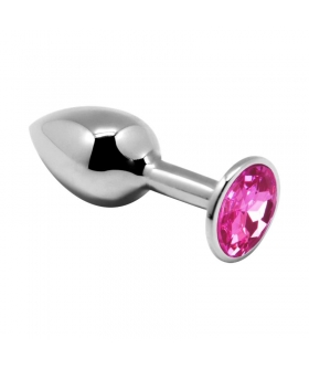 MINI PLUG METAL ROSA Plug anal metálico con diamante, tamaño mini